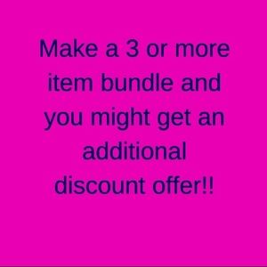 Make bundles and save!!!